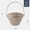 Best Choice Products Easter Basket, Large Woven Easter Basket for Kids w/ Collapsible Handle, Tapered Shape